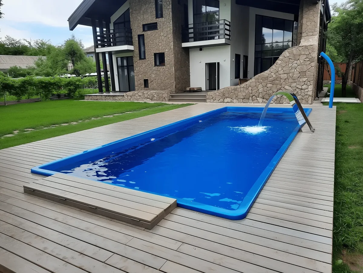 Композитный бассейн Laguna 9 — вид сверху в Каменске-Шахтинском